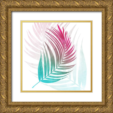 Bright Palms Gold Ornate Wood Framed Art Print with Double Matting by Villa, Mlli