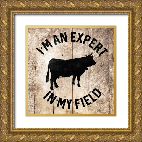 In My Field Gold Ornate Wood Framed Art Print with Double Matting by Villa, Mlli