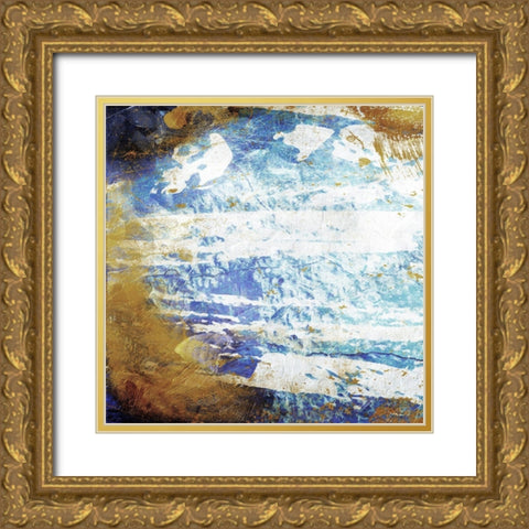 Gold Water Typhoon Gold Ornate Wood Framed Art Print with Double Matting by Villa, Mlli