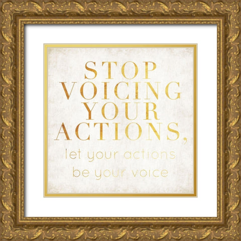 Actions Gold Ornate Wood Framed Art Print with Double Matting by Villa, Mlli
