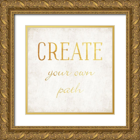 Create Gold Ornate Wood Framed Art Print with Double Matting by Villa, Mlli