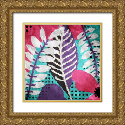 Flower Bunch One Gold Ornate Wood Framed Art Print with Double Matting by Villa, Mlli