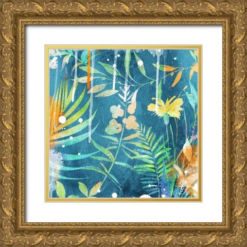 Tropical Plants Gold Ornate Wood Framed Art Print with Double Matting by Villa, Mlli