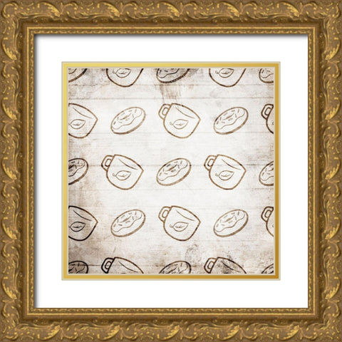 I Love Coffnuts Wood Gold Ornate Wood Framed Art Print with Double Matting by Villa, Mlli