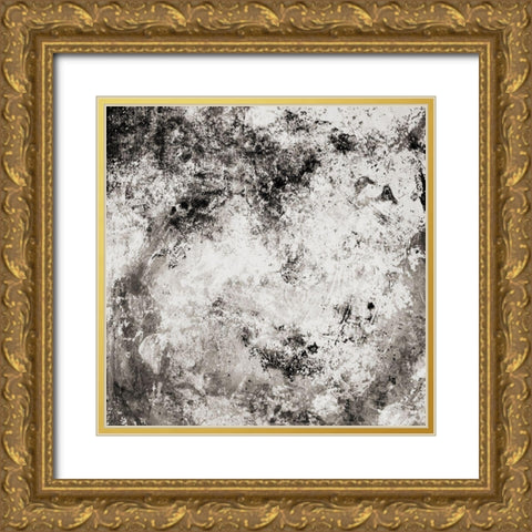 Chaotic Calm Neutral Gold Ornate Wood Framed Art Print with Double Matting by Villa, Mlli