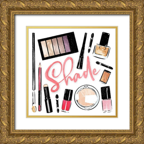 Shad Gold Ornate Wood Framed Art Print with Double Matting by Villa, Mlli