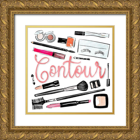 Contour Gold Ornate Wood Framed Art Print with Double Matting by Villa, Mlli