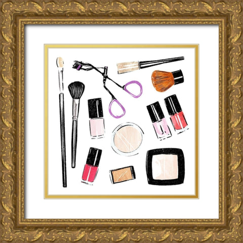 Tools Assorted Gold Ornate Wood Framed Art Print with Double Matting by Villa, Mlli