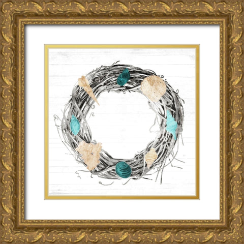 Time For the Coast Mate Gold Ornate Wood Framed Art Print with Double Matting by Villa, Mlli