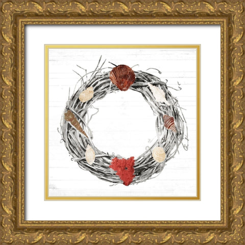 Time For the Coast True Colors Gold Ornate Wood Framed Art Print with Double Matting by Villa, Mlli