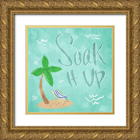 Soak It Up Gold Ornate Wood Framed Art Print with Double Matting by Villa, Mlli