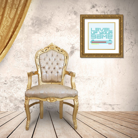Level Up Gold Ornate Wood Framed Art Print with Double Matting by Villa, Mlli