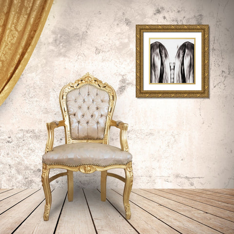 Look Close Gold Ornate Wood Framed Art Print with Double Matting by Villa, Mlli