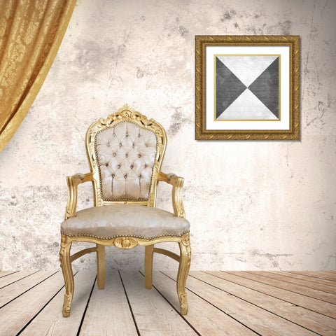 Second Modern Pattern Gold Ornate Wood Framed Art Print with Double Matting by Villa, Mlli