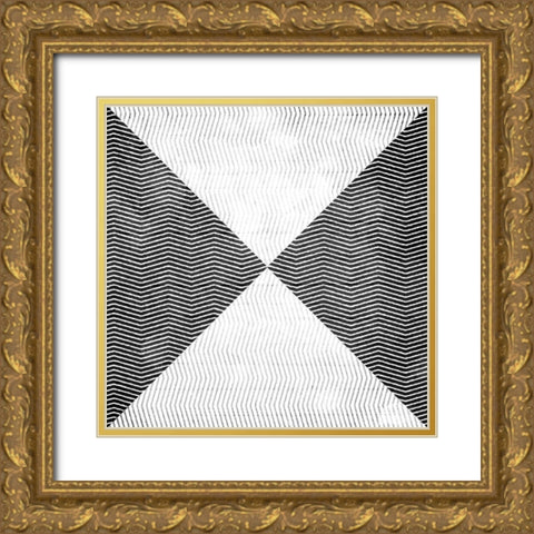 Second Modern Pattern Gold Ornate Wood Framed Art Print with Double Matting by Villa, Mlli