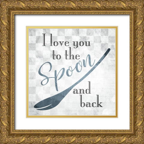 Spoon And Back Gold Ornate Wood Framed Art Print with Double Matting by Villa, Mlli