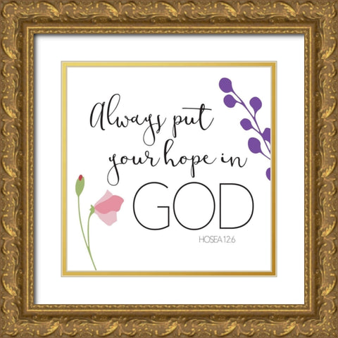 Always Put Gold Ornate Wood Framed Art Print with Double Matting by Villa, Mlli