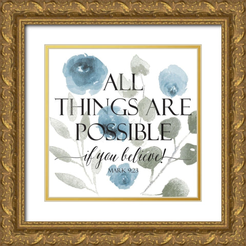 All Things Gold Ornate Wood Framed Art Print with Double Matting by Villa, Mlli