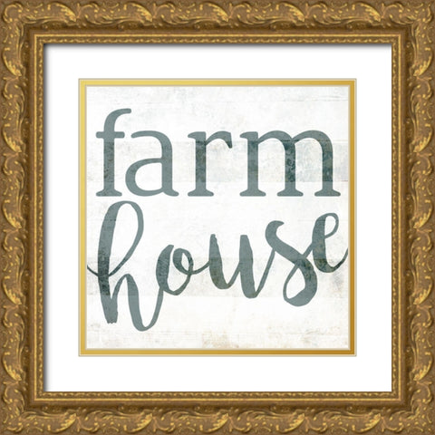 Farm House Simpler Gold Ornate Wood Framed Art Print with Double Matting by Villa, Mlli