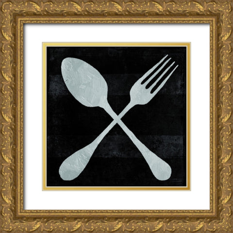 ReEating Utensils Gold Ornate Wood Framed Art Print with Double Matting by Villa, Milli