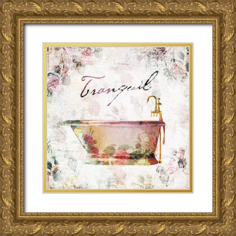 Vintage Tranquil Gold Ornate Wood Framed Art Print with Double Matting by Villa, Milli