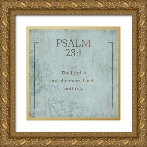 Psalm 231 Murky Sea Gold Ornate Wood Framed Art Print with Double Matting by Villa, Milli
