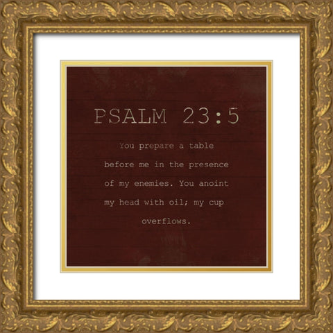 Psalm 235 Fall Farm Gold Ornate Wood Framed Art Print with Double Matting by Villa, Milli