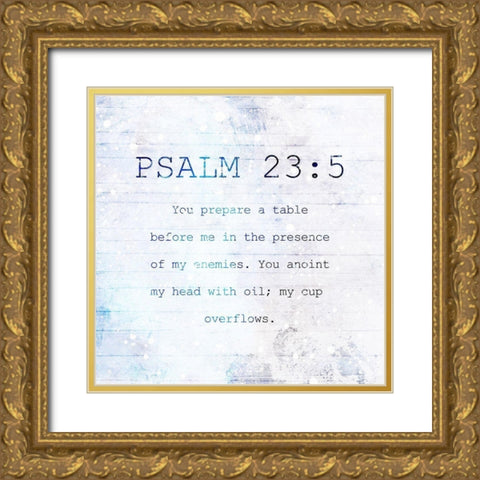 Psalm 235 Night Farm Gold Ornate Wood Framed Art Print with Double Matting by Villa, Milli