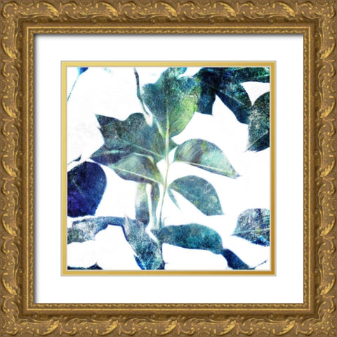 Universal Leaves Gold Ornate Wood Framed Art Print with Double Matting by Villa, Milli