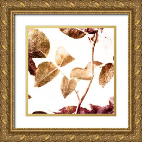 Fall Universal Leaves 2 Gold Ornate Wood Framed Art Print with Double Matting by Villa, Milli
