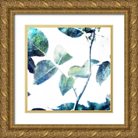 Universal Leaves 2 Gold Ornate Wood Framed Art Print with Double Matting by Villa, Milli
