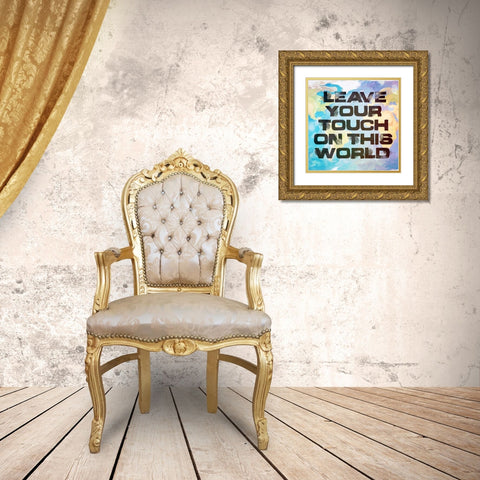 Leave Your Touch Gold Ornate Wood Framed Art Print with Double Matting by Villa, Milli