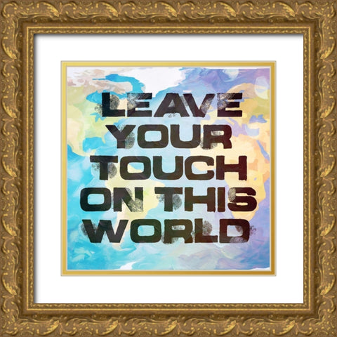 Leave Your Touch Gold Ornate Wood Framed Art Print with Double Matting by Villa, Milli