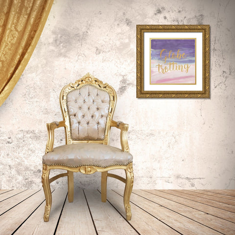 Globe Trotting Gold Ornate Wood Framed Art Print with Double Matting by Villa, Milli
