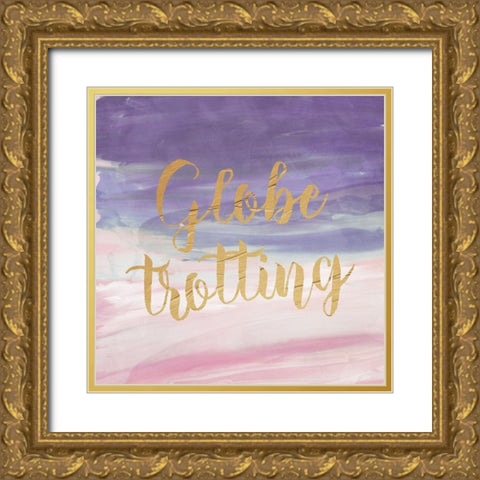 Globe Trotting Gold Ornate Wood Framed Art Print with Double Matting by Villa, Milli