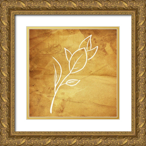 Simple ReGold Flower 2 Gold Ornate Wood Framed Art Print with Double Matting by Villa, Milli