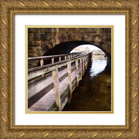Look Under The Bridge Gold Ornate Wood Framed Art Print with Double Matting by Villa, Milli