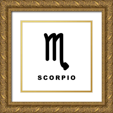 Scorpio Gold Ornate Wood Framed Art Print with Double Matting by Villa, Milli