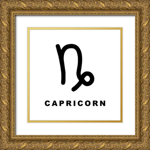 Capricorn Gold Ornate Wood Framed Art Print with Double Matting by Villa, Milli