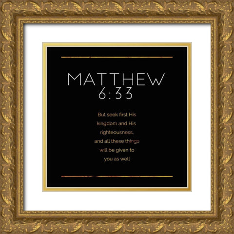 New Matthew Gold Reverse Gold Ornate Wood Framed Art Print with Double Matting by Villa, Milli