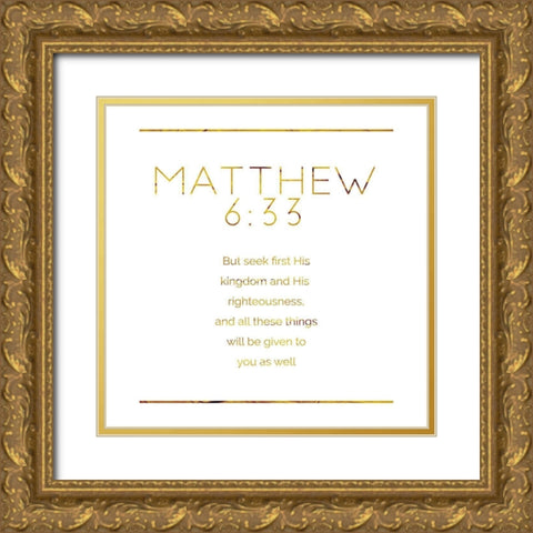 New Matthew Gold Gold Ornate Wood Framed Art Print with Double Matting by Villa, Milli