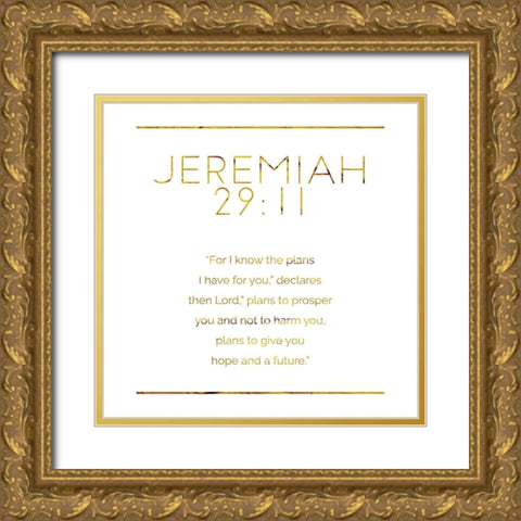 New Jeremiah Gold Gold Ornate Wood Framed Art Print with Double Matting by Villa, Milli
