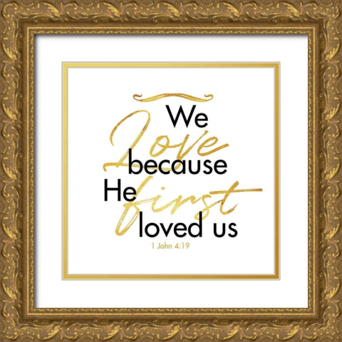 John Loved Gold Ornate Wood Framed Art Print with Double Matting by Villa, Milli