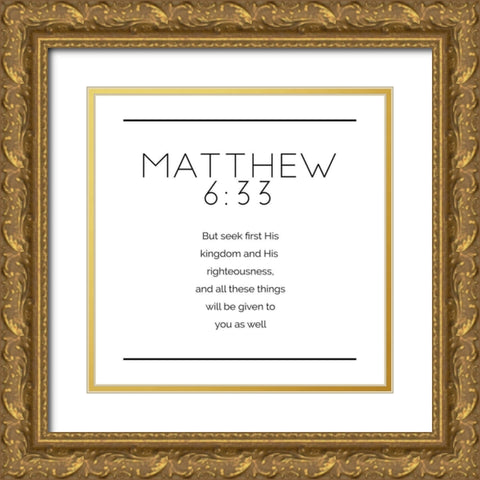 New Matthew Simple Gold Ornate Wood Framed Art Print with Double Matting by Villa, Milli