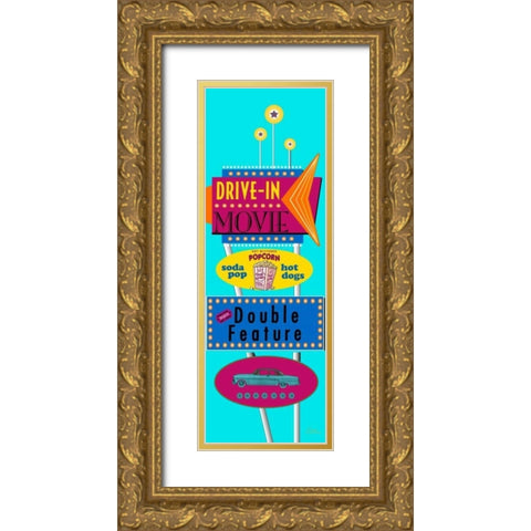 Movie Bright Gold Ornate Wood Framed Art Print with Double Matting by Windvand, Marilu