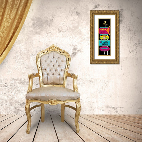 MOVIE Gold Ornate Wood Framed Art Print with Double Matting by Windvand, Marilu