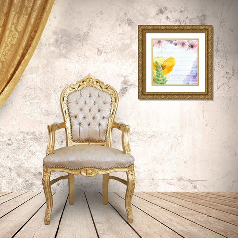 Art Decor 4 Gold Ornate Wood Framed Art Print with Double Matting by Fraser, Orane