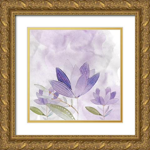 Purple Delight 2 Gold Ornate Wood Framed Art Print with Double Matting by Fraser, Orane