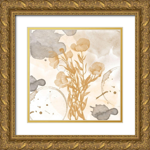 Flower Art 2 Gold Ornate Wood Framed Art Print with Double Matting by Fraser, Orane