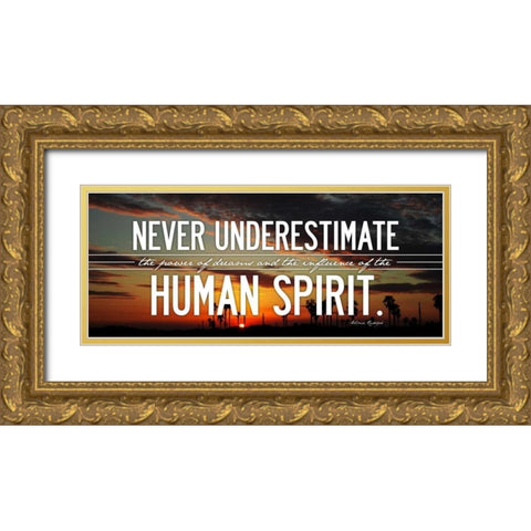 Human Spirit Gold Ornate Wood Framed Art Print with Double Matting by OnRei